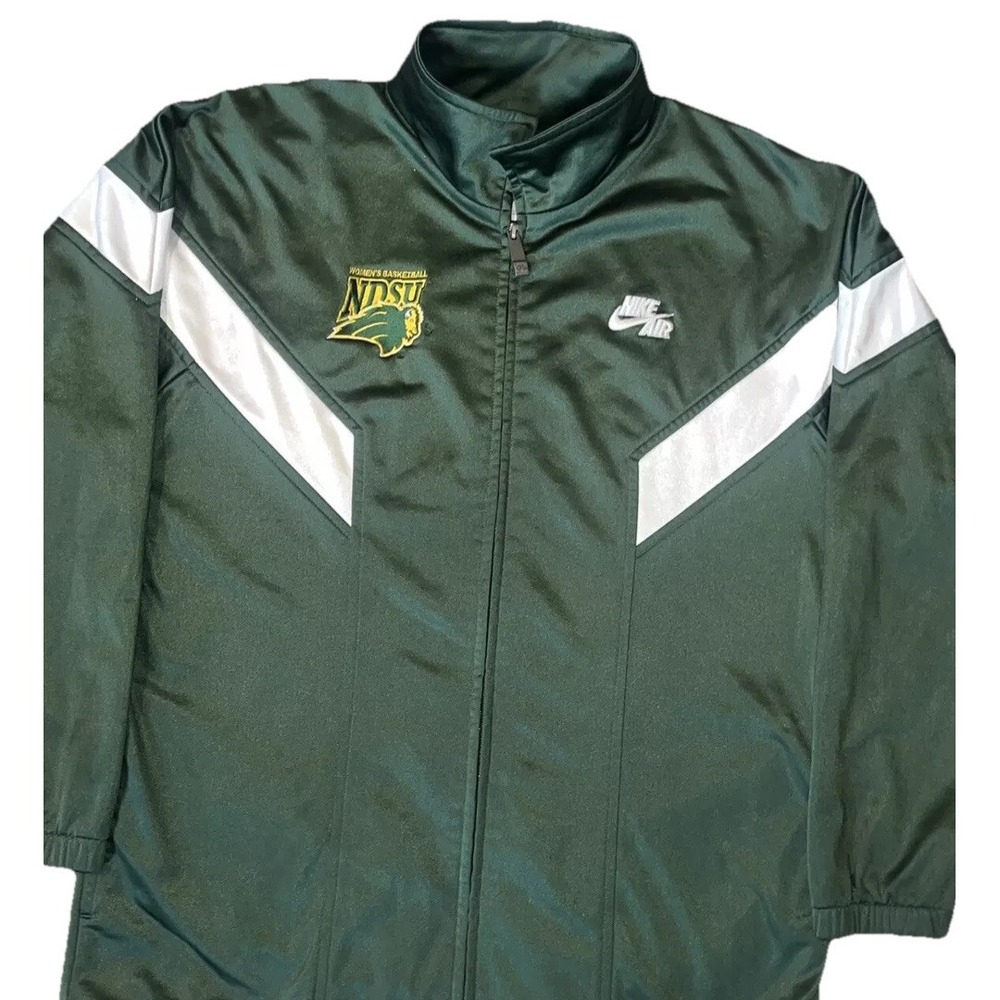 Nike Air Vintage NDSU‎ Player Warm Up Track Jacket XL Silver Tag #4 Basketball